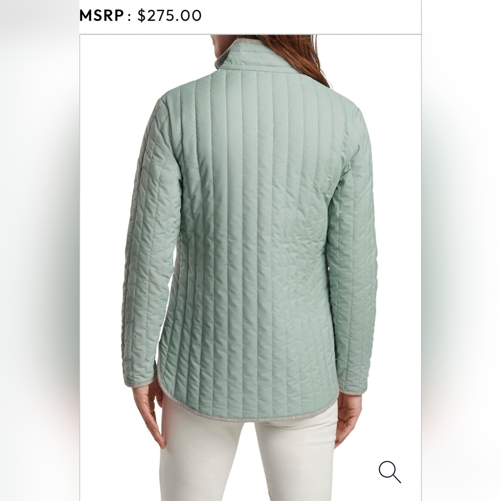 Peter Millar Women's Sage Fog Pippin Quilted Jacket NWT Mint Green/Sage - Picture 2 of 5